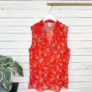 CAbi Tops - Heart of Cabi Crush Ruffle Red Floral Top CAbi Tops - Heart of Cabi Crush Ruffle Red Floral Top
